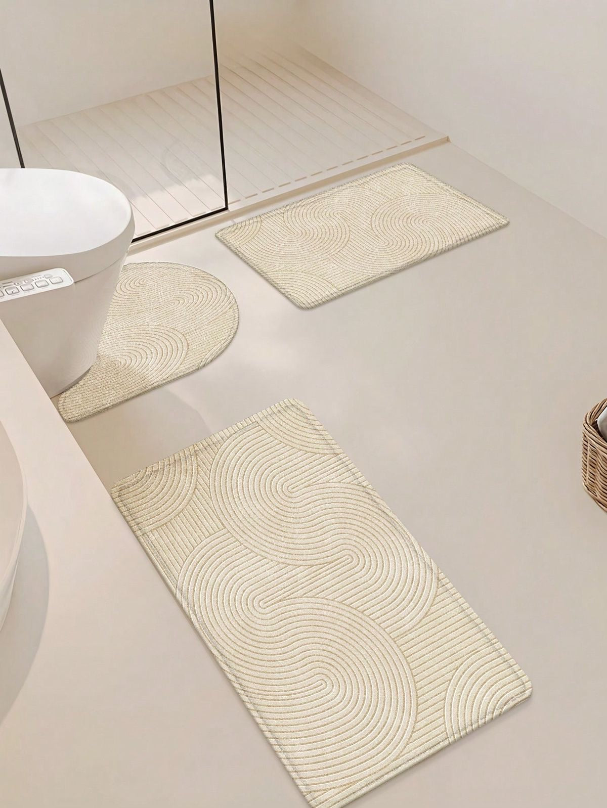 Set de Alfombra de Baño de 3 Piezas – Oasis Relajante